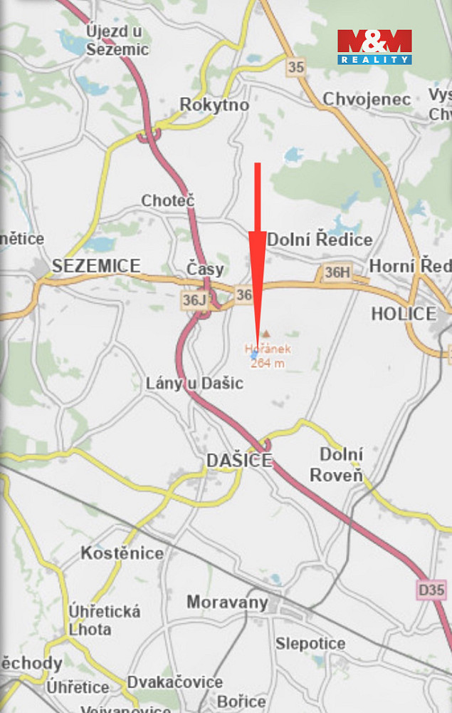 Prodej pole 26 969 m² – pohled 2