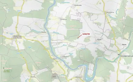 Dražba lesa 1 685 m², Hosty