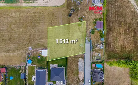 Prodej stavebního pozemku 1 513 m², Kovanice, okres Nymburk