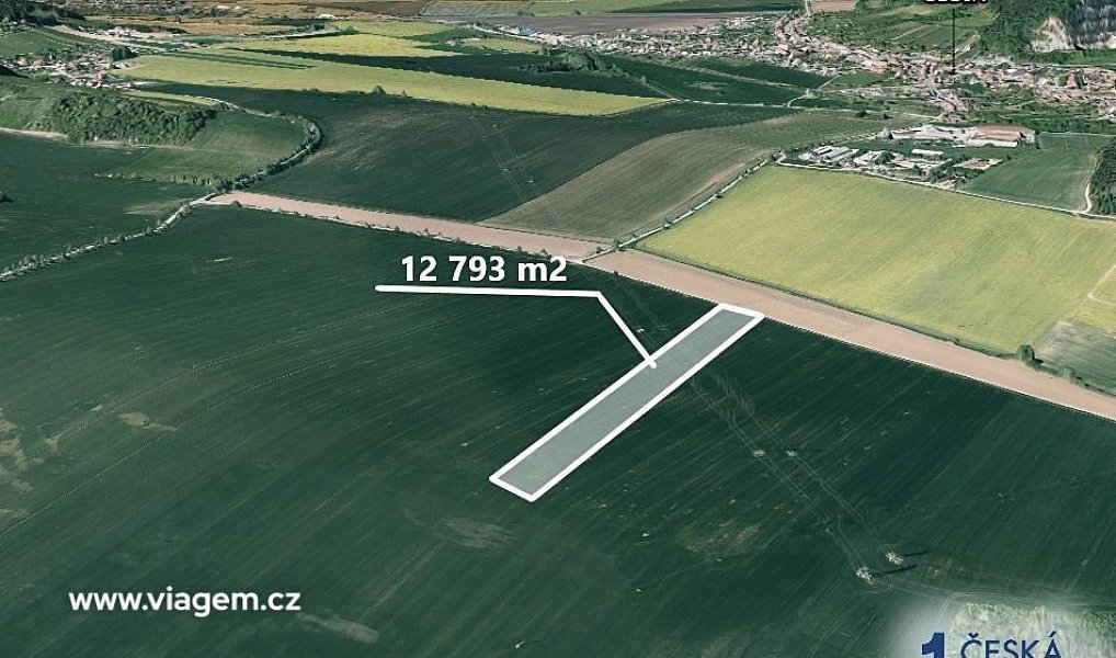 Prodej pole 6 396 m², Čebín – náhled fotky 2