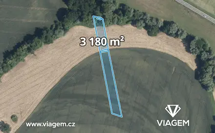 Prodej pole 795 m², Ostrá, okres Nymburk