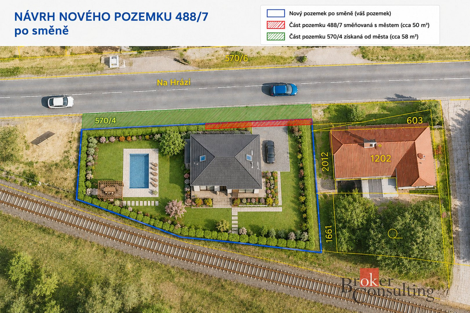 Prodej stavebního pozemku 736 m² – fotografie 4