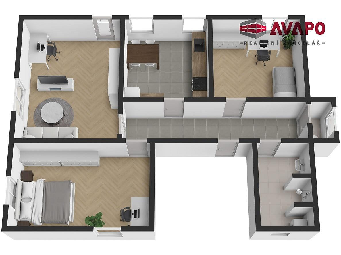Pronájem bytu 3+1 80 m² – fotografie 2
