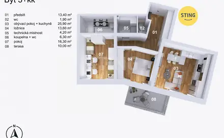 Prodej bytu 3+kk 82 m², Slezská, Opava - Malé Hoštice