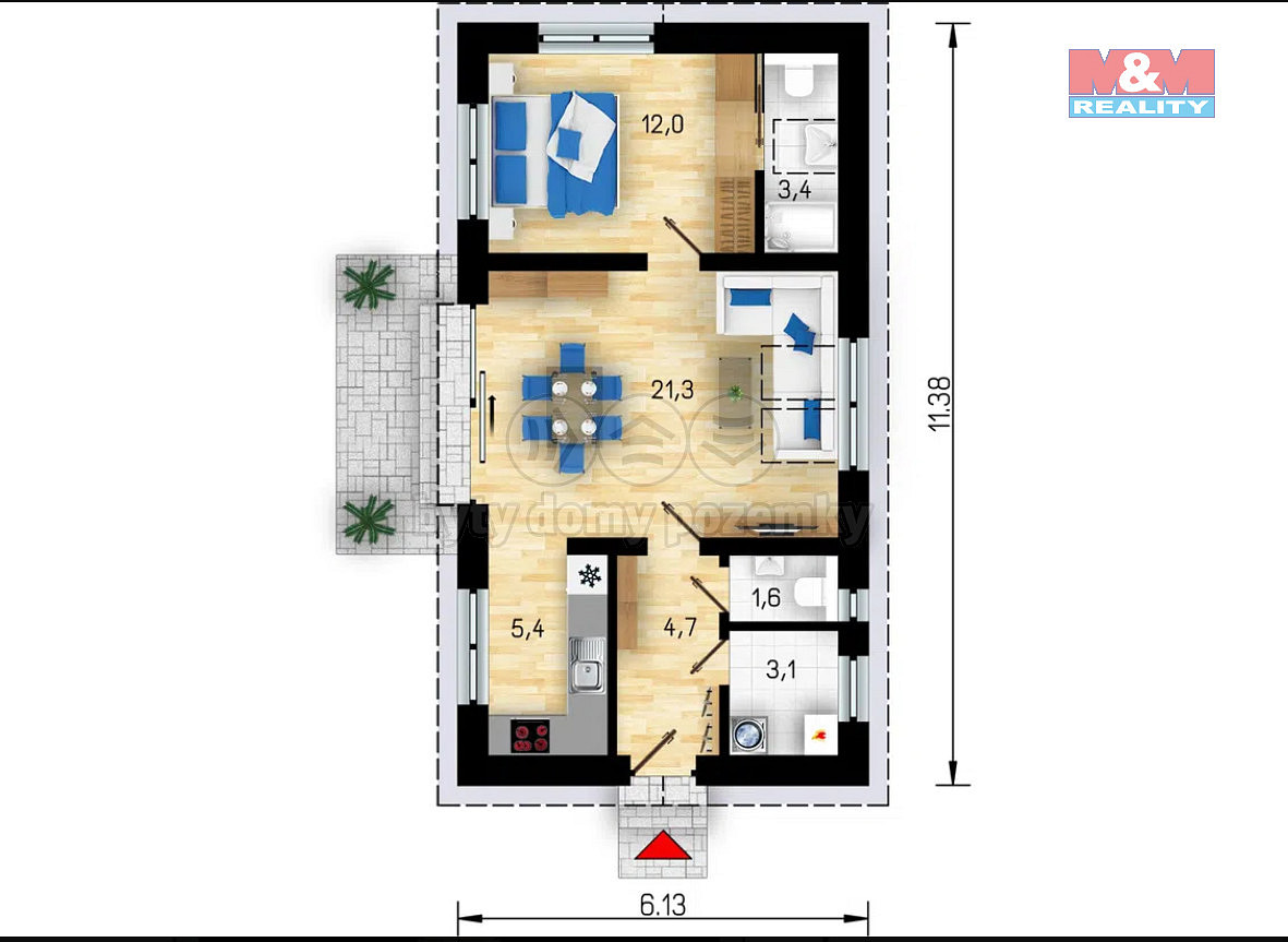 Prodej domu 52 m² s pozemkem 227 m² – fotografie 3