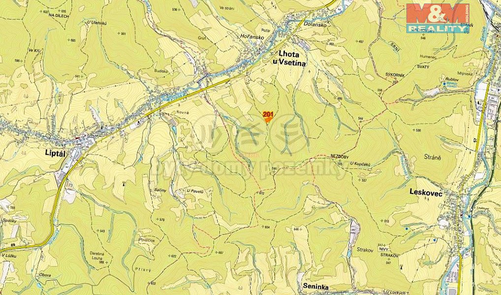 Prodej lesa 5 837 m², Lhota u Vsetína – náhled fotky 2
