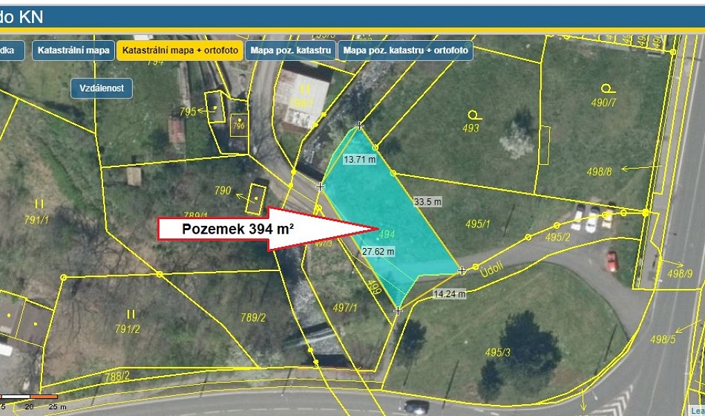 Prodej pozemku 394 m², Ústí nad Labem – náhled fotky 2