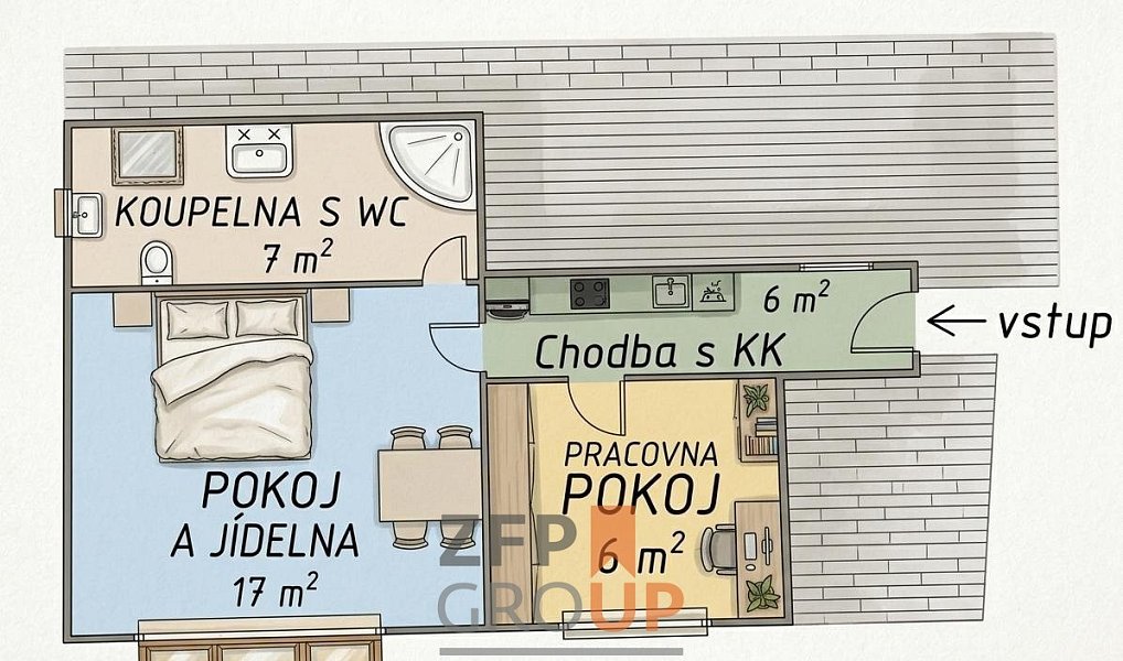 Prodej bytu 2+kk 36 m², Brno – náhled fotky 15