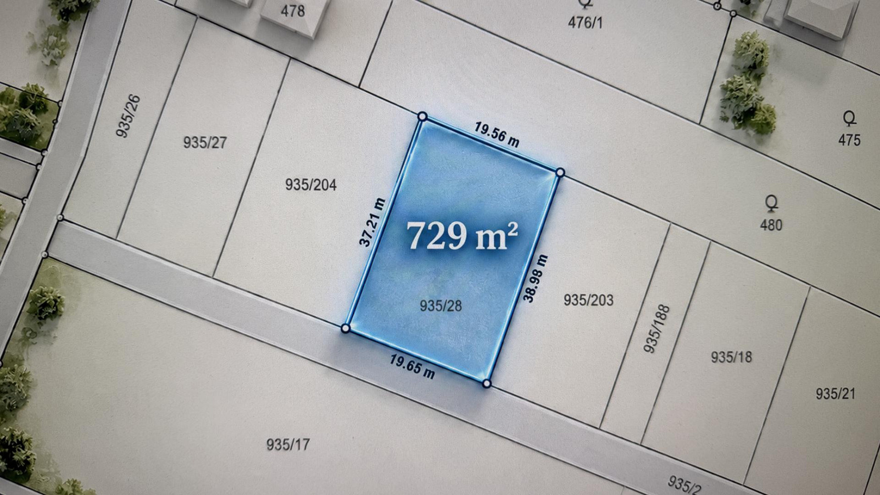 Prodej stavebního pozemku 729 m²