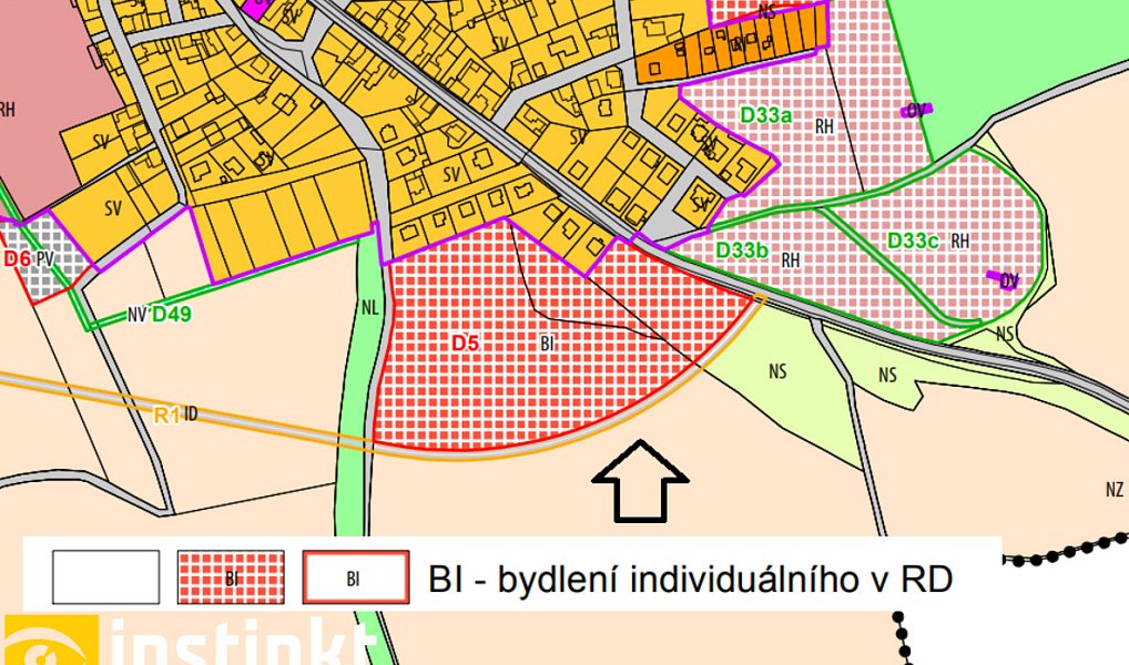 Prodej stavebního pozemku 844 m², Dnešice – náhled fotky 3