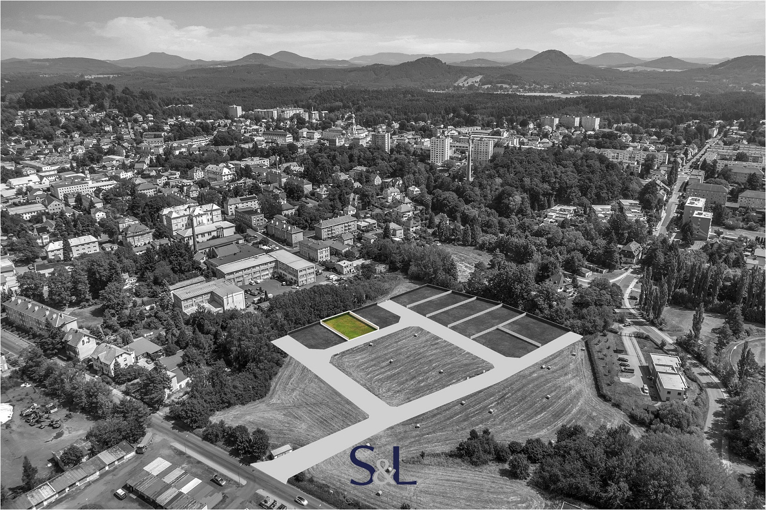 Prodej stavebního pozemku 602 m² – fotografie 3
