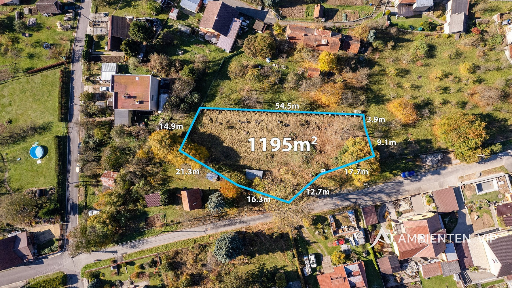 Prodej stavebního pozemku 1 195 m² – fotografie 3