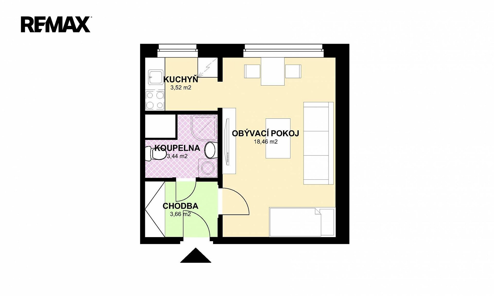 Prodej bytu 1+kk 28 m² – fotografie 3