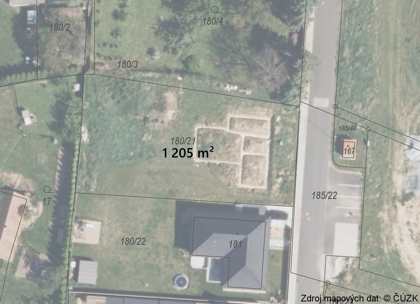 Prodej stavebního pozemku 1 205 m² – fotografie 2