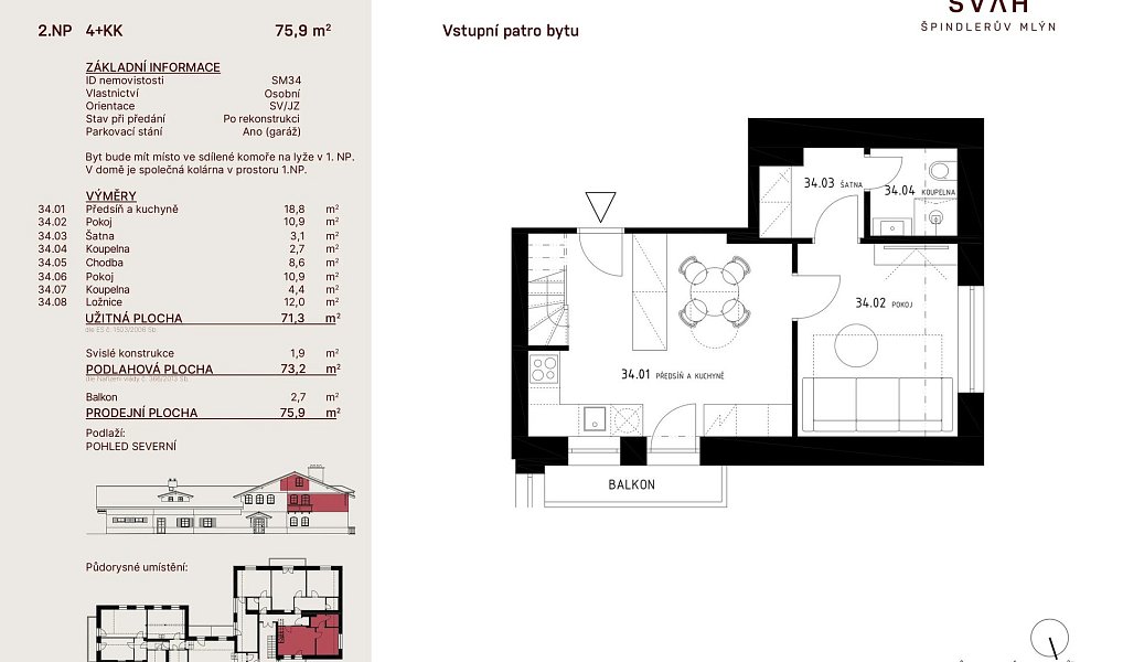Prodej bytu 4+kk 71 m², Špindlerův Mlýn – náhled fotky 23