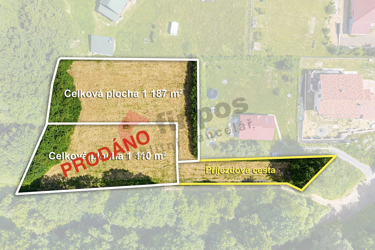 Prodej stavebního pozemku 1 187 m²