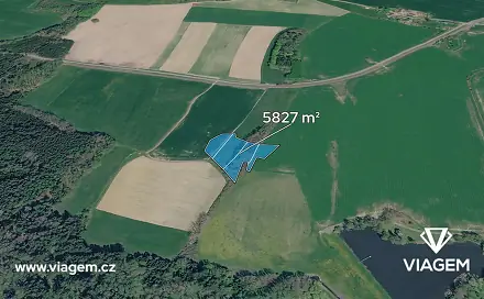 Prodej pole 5 827 m², Příkosice, okres Rokycany