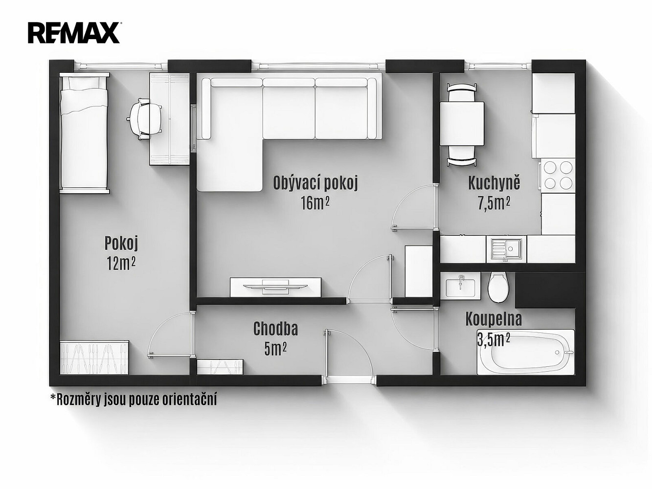 Prodej bytu 2+1 45 m² – fotografie 3