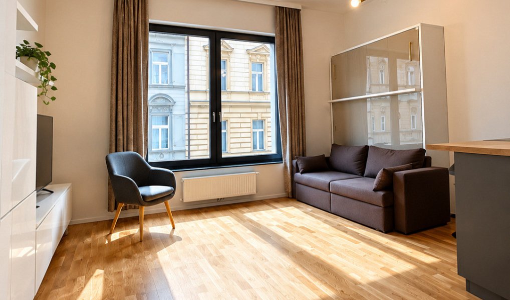 Pronájem bytu 1+kk, 30 m², Smíchov - Praha 5, Praha