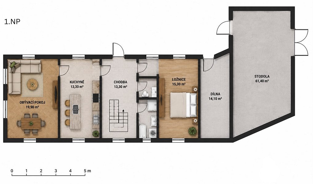 Prodej domu 213 m² s pozemkem 803 m², Chleby – náhled fotky 19