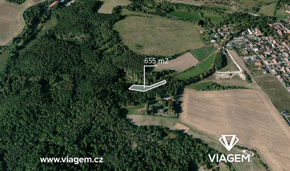 Prodej stavebního pozemku 655 m², Vinařice – náhled fotky 2