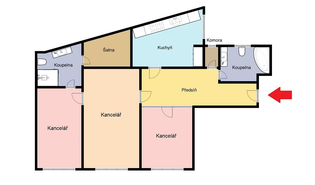 Pronájem kanceláře 97 m², Praha – náhled fotky 4