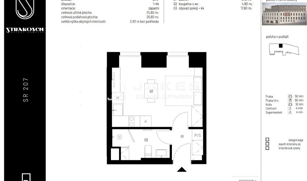 Pronájem bytu 1+kk 26 m², Kutná Hora – náhled fotky 3