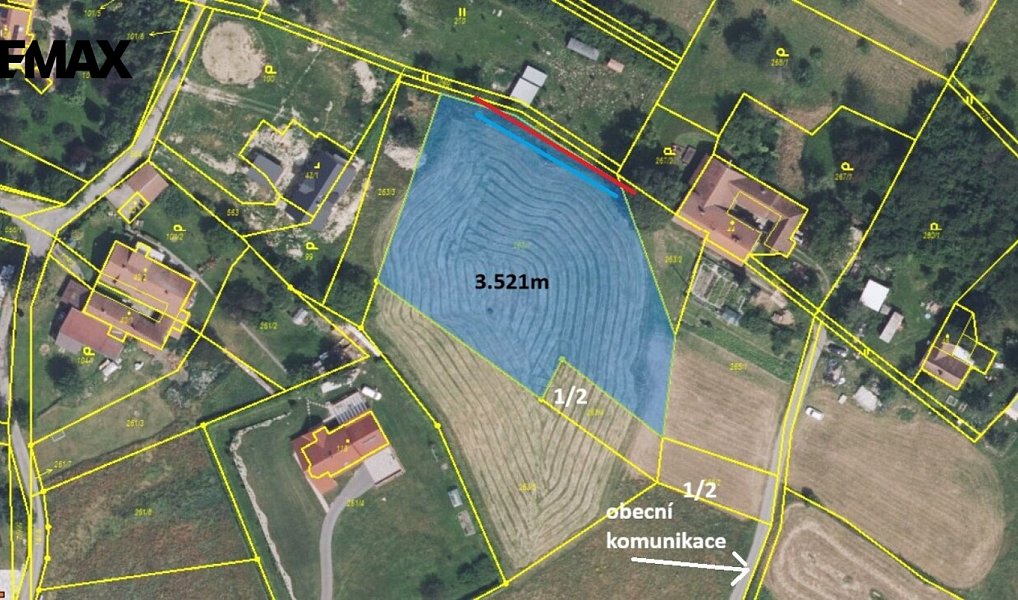 Prodej stavebního pozemku 3 521 m², Vračovice-Orlov – náhled fotky 3