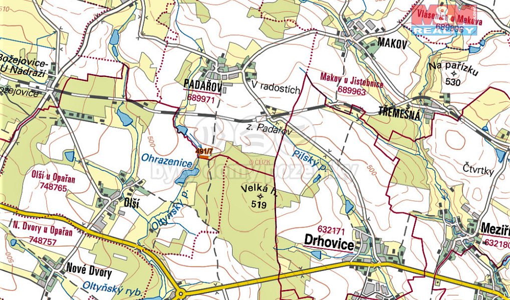 Prodej pole 2 316 m², Jistebnice – náhled fotky 5