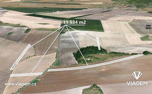 Prodej pole 1 441 m², Křesín, okres Litoměřice