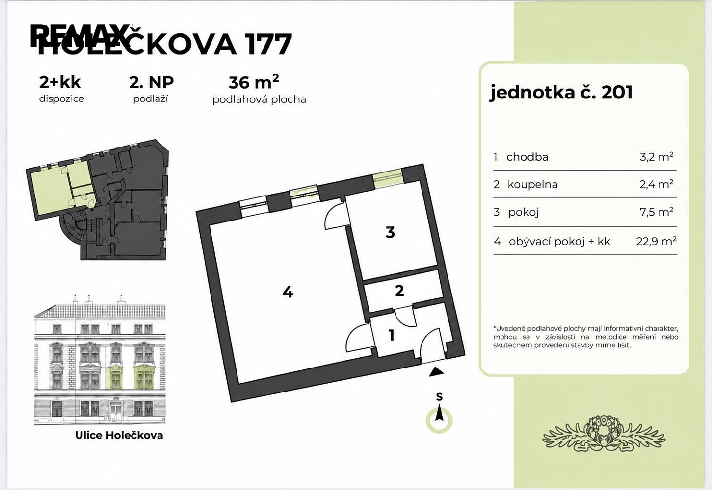 Pronájem bytu 2+kk 36 m² – fotografie 2