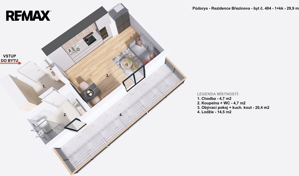 Pronájem bytu 1+kk 30 m², Prostějov – náhled fotky 5