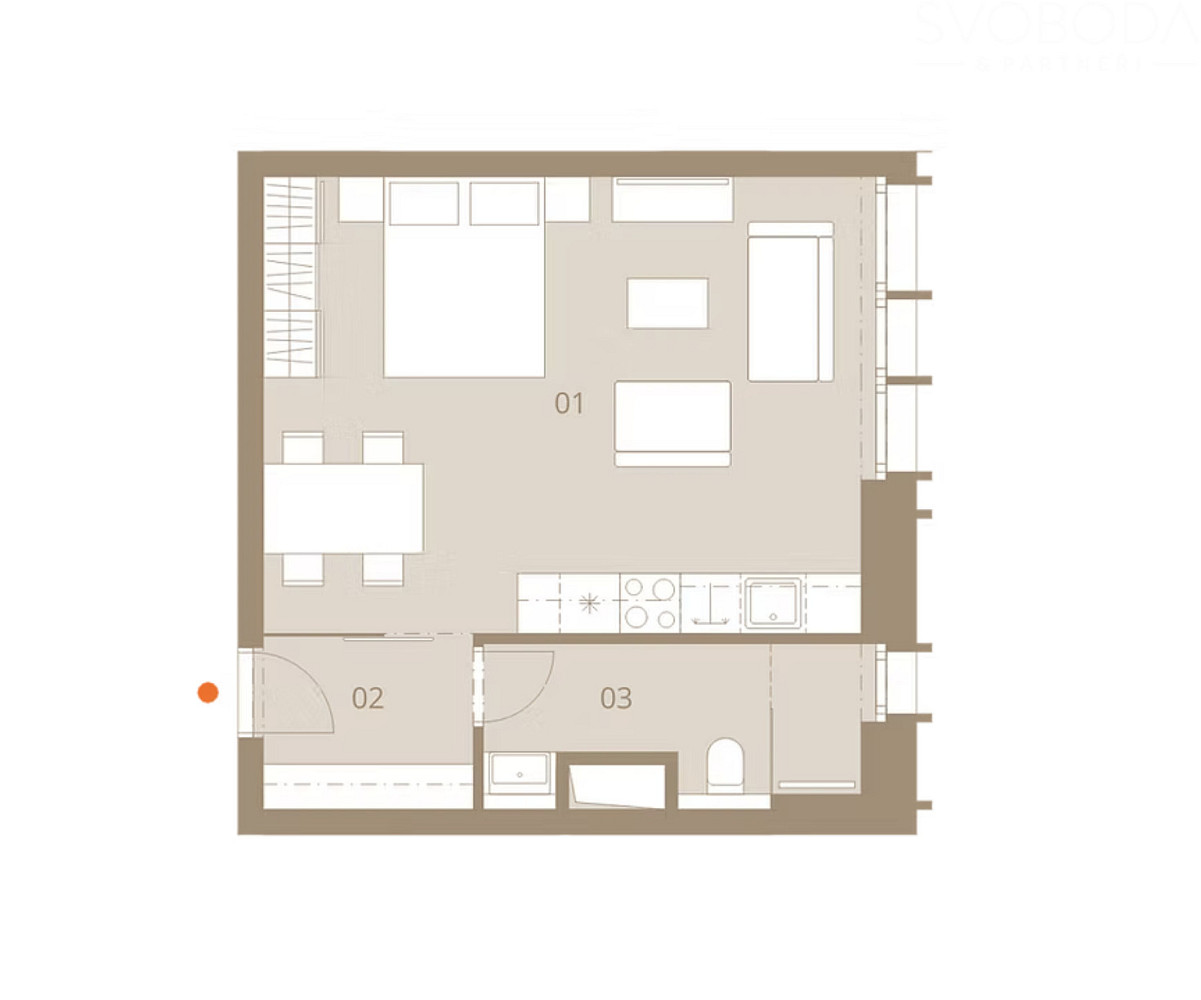 Prodej bytu 1+kk 37 m² — photo 2