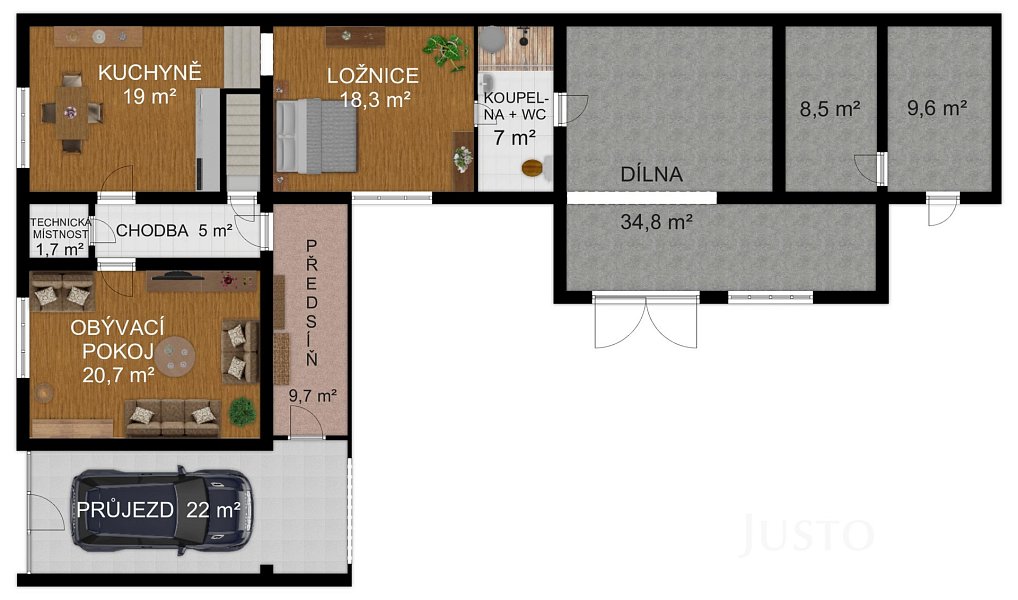 Prodej domu 156 m² s pozemkem 443 m², Bernartice – náhled fotky 3