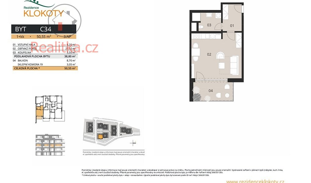 Prodej bytu 1+kk 51 m², Tábor – náhled fotky 3