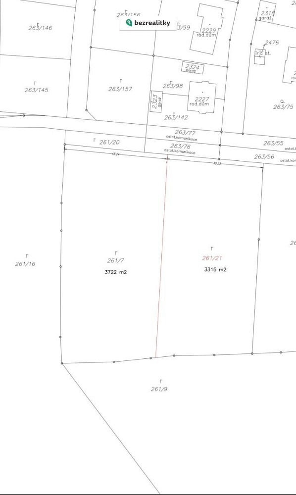 Prodej stavebního pozemku 3 315 m²