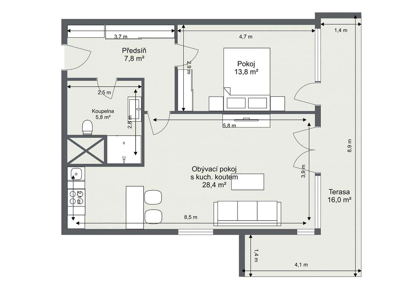 Prodej bytu 2+kk 56 m² — photo 5