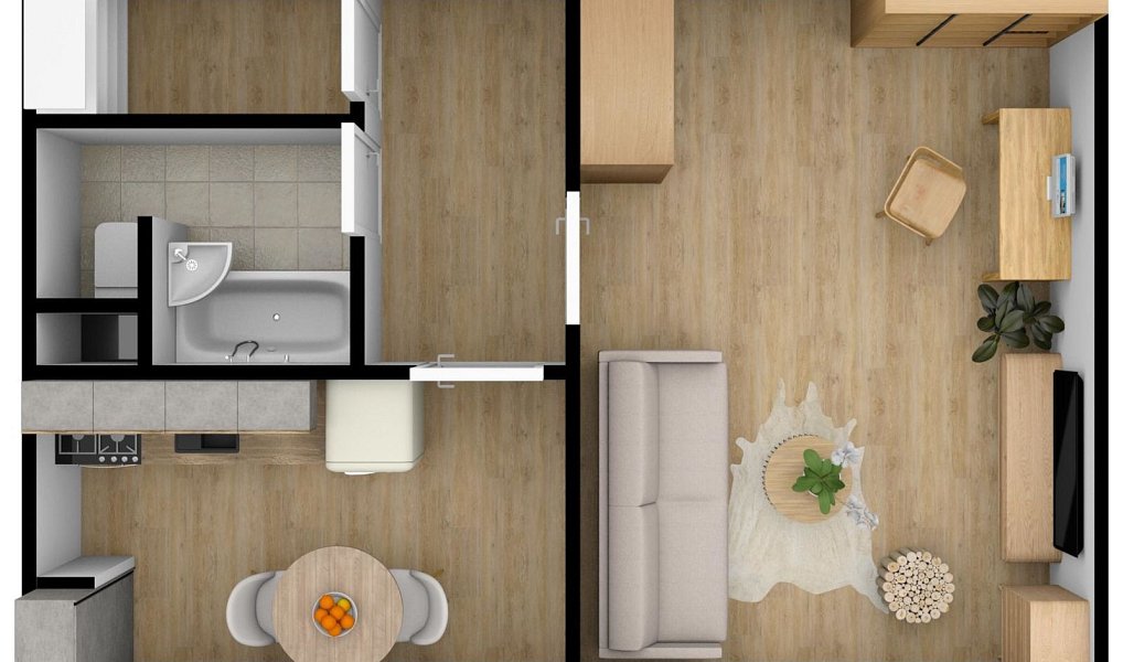 Pronájem bytu 1+1 33 m², Náchod – náhled fotky 3