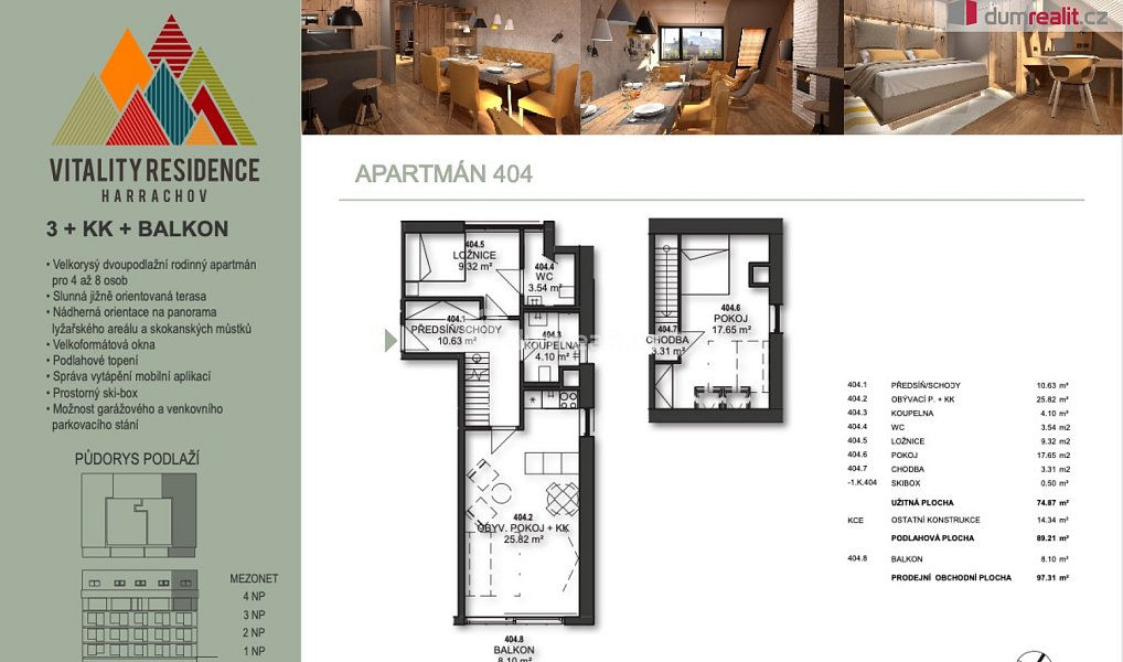 Prodej bytu 3+kk 77 m², Harrachov – náhled fotky 2