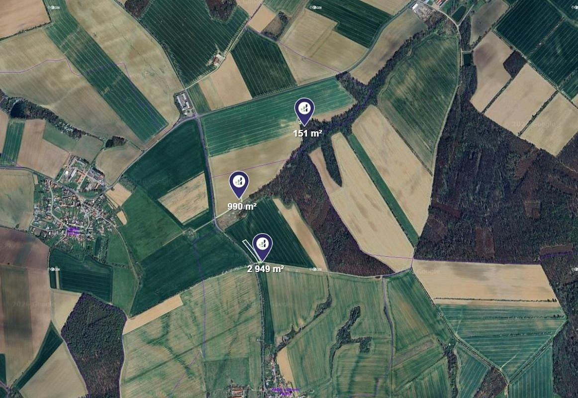Prodej pole 1 589 m² – pohled 2