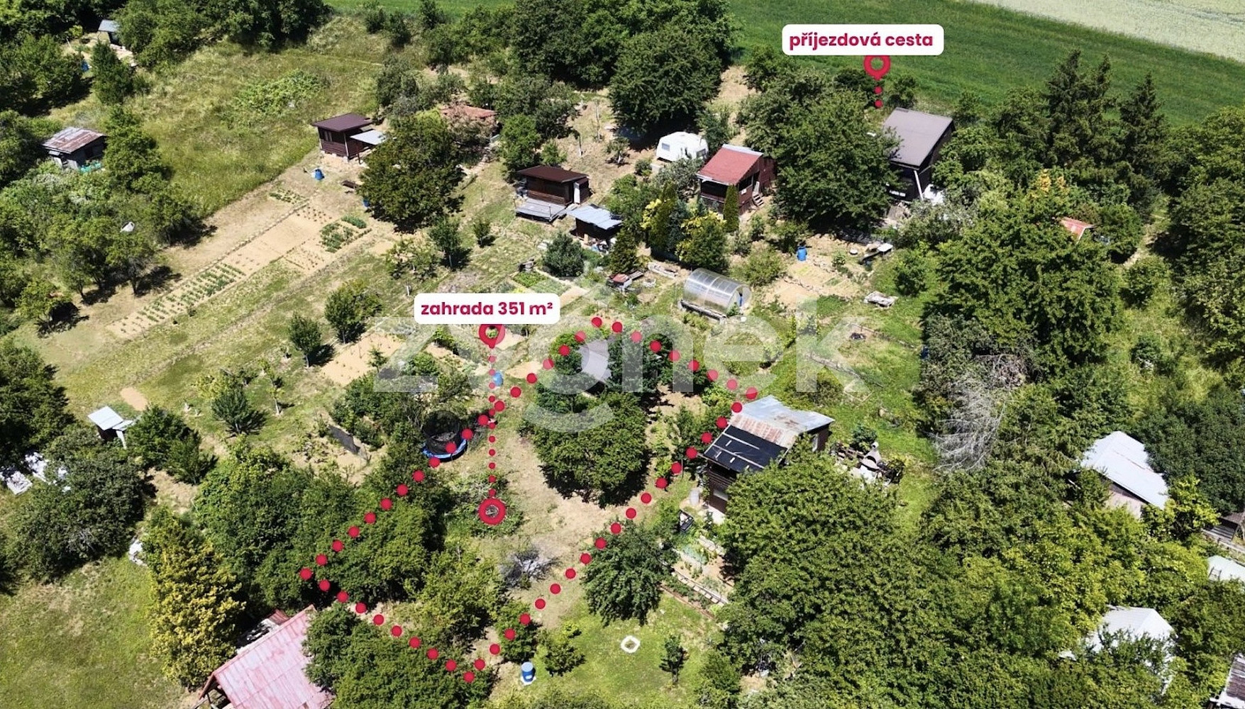 Prodej zahrady 351 m² – fotografie 3