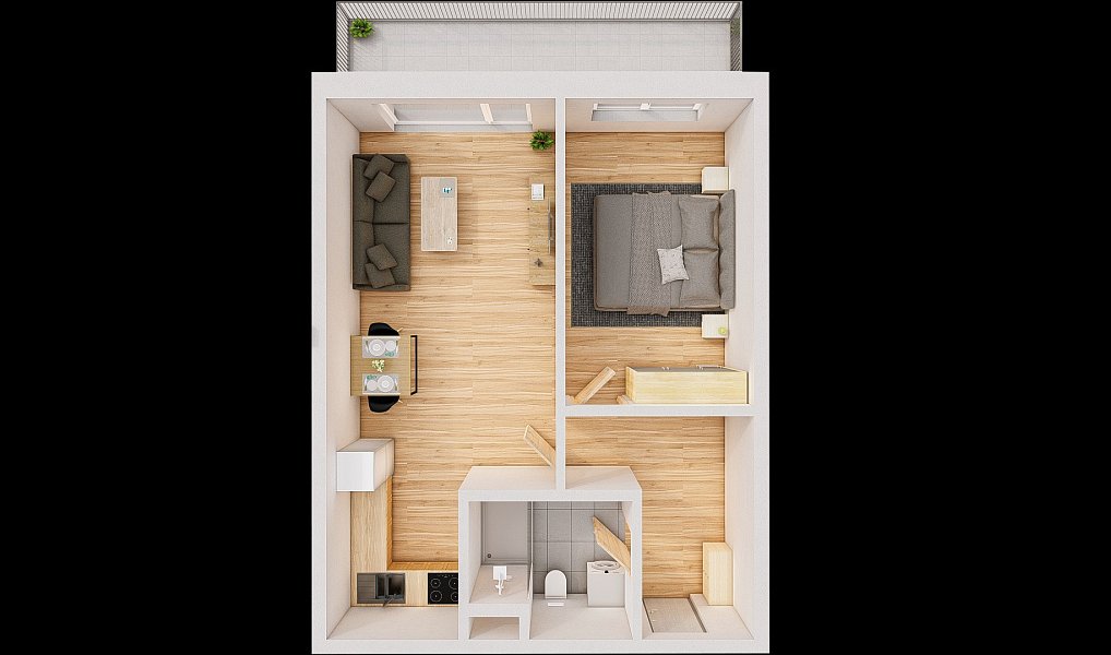 Prodej bytu 2+kk 57 m², České Budějovice – náhled fotky 3