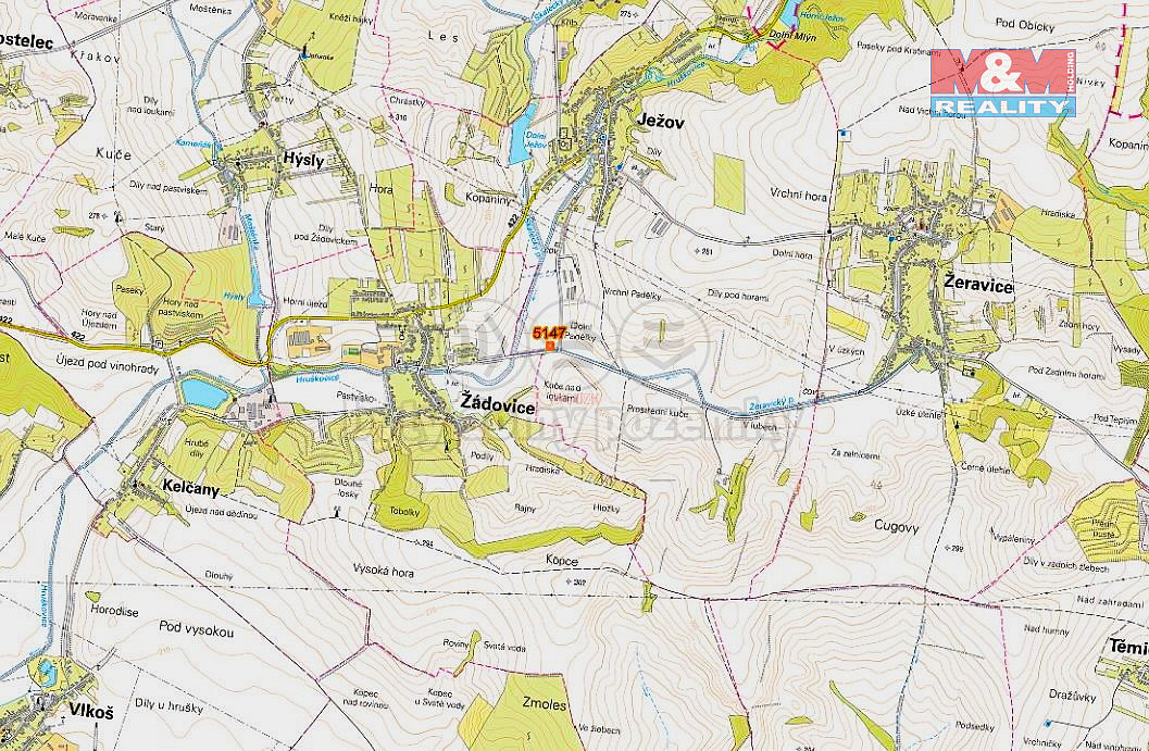 Prodej pole, 430 m², Ježov – pohled 3