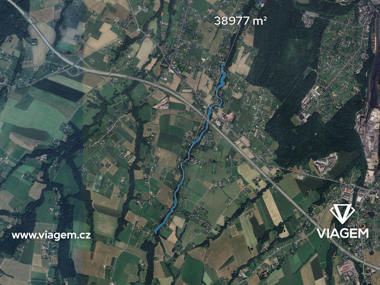 Prodej pole 928 m² – pohled 2