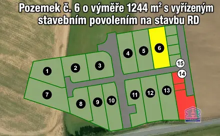 Prodej stavebního pozemku 1 244 m², Blatnice, okres Plzeň-sever