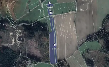 Prodej pole 27 709 m², Šimanov, okres Jihlava