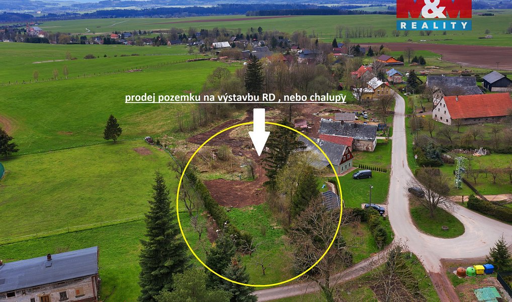 Prodej stavebního pozemku 1 413 m², Meziměstí – náhled fotky 3