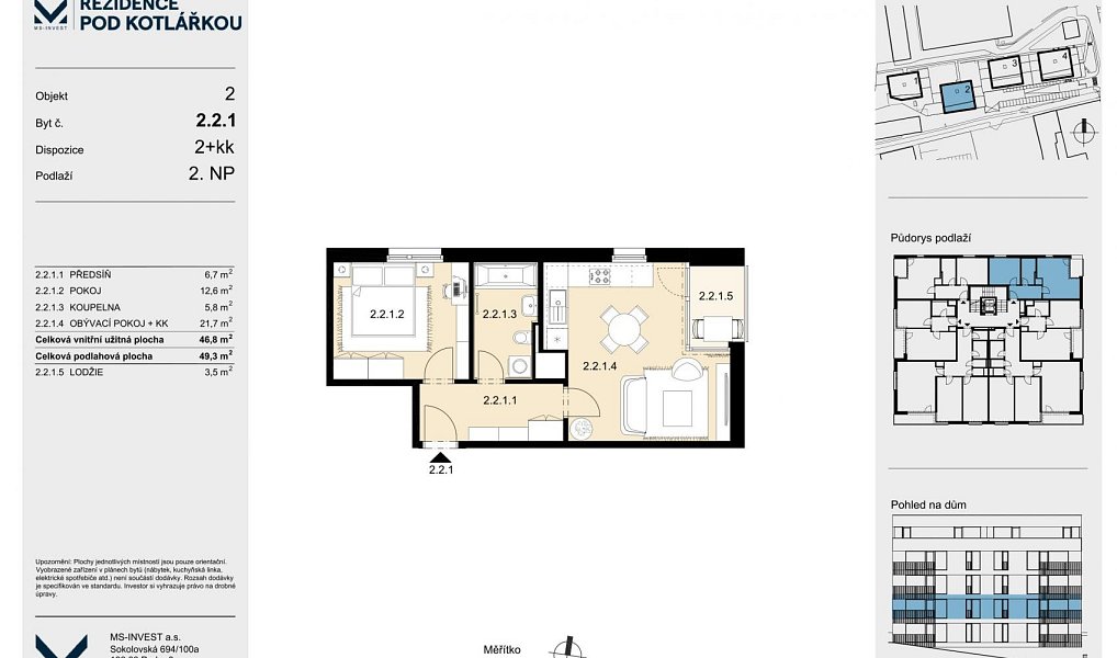 Prodej bytu 2+kk 47 m², Praha – náhled fotky 7