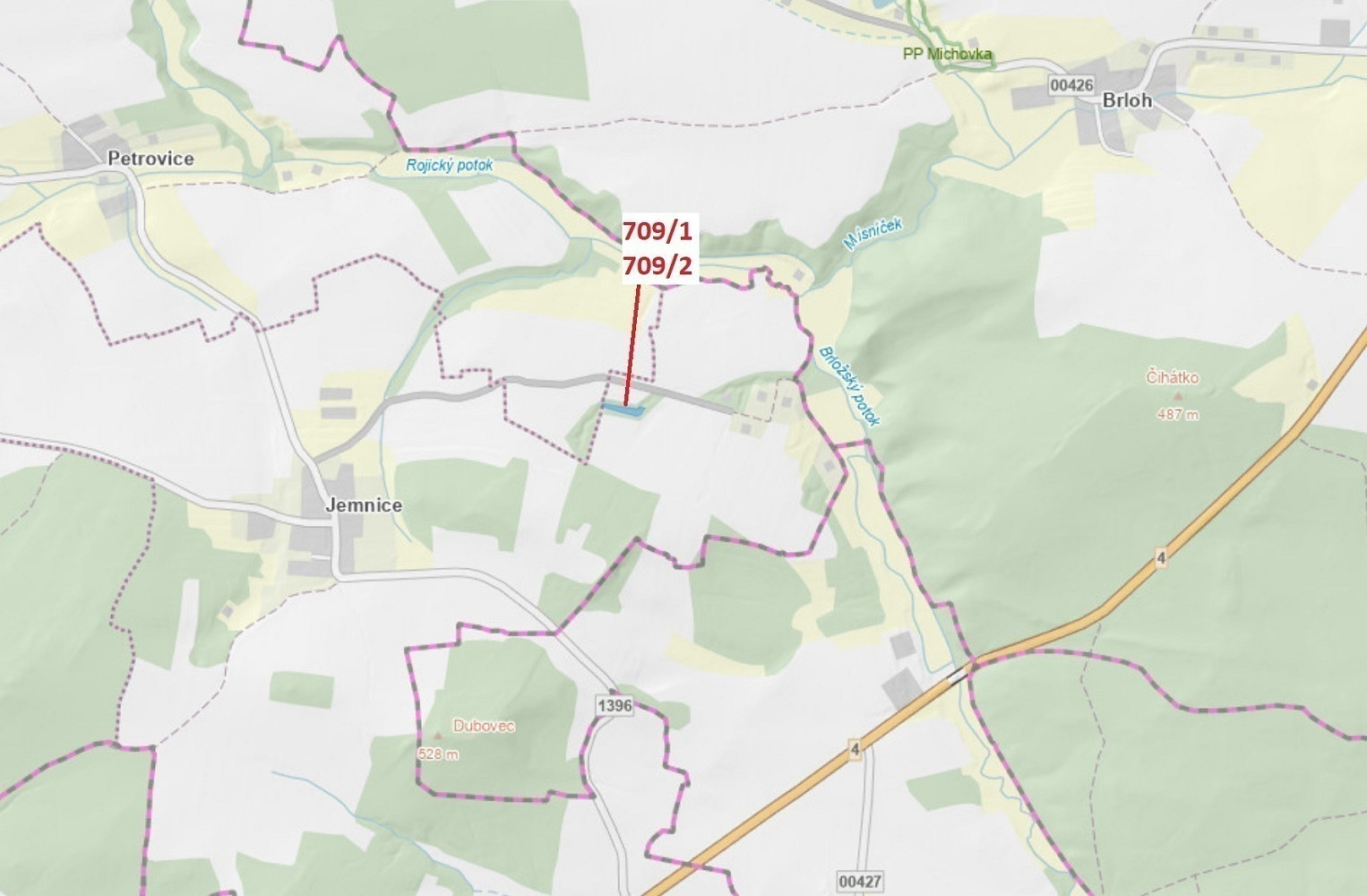 Dražba lesa 1 823 m²