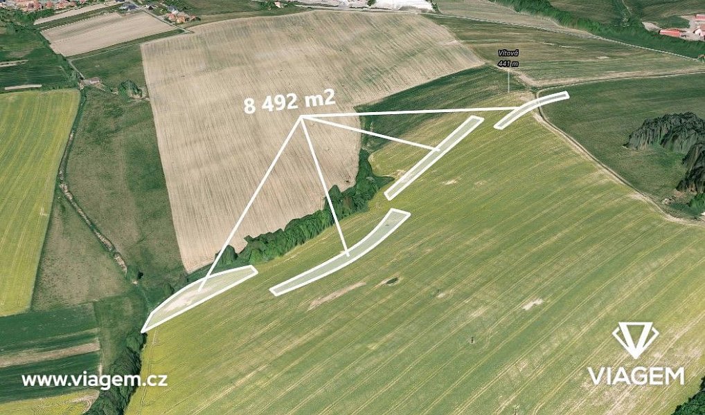 Prodej pole 1 415 m², Újezd – fotka 1 z 5